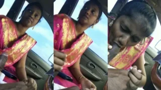 Young Tamil Girl Blowjob and Fucking inside the Car Hot Video